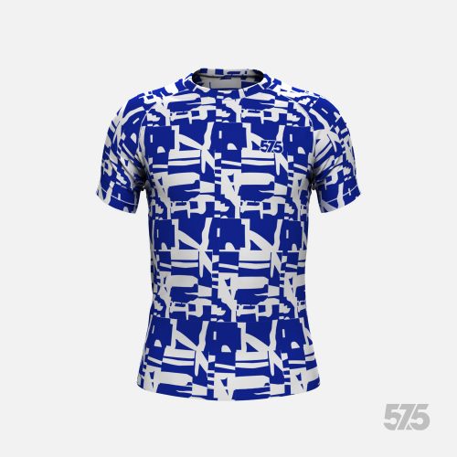 Lauf-T-Shirt PRO - Broken - White Blue