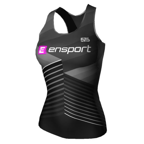 Futópóló ujjatlan női - ENSPORT - DARK PINK