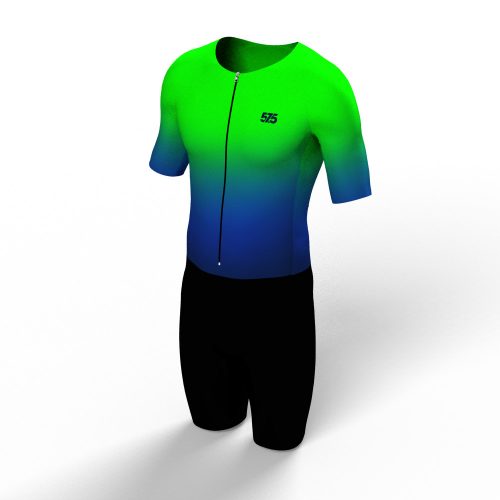 Triathlon Renndress - HIGH Perfomance - kurze Ärmel - Dream Fluo-Blue