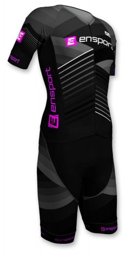 Triatlon versenymez -Rövid ujjú - ENSPORT - DARK PINK